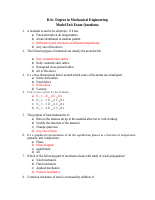Mechanical Engineering model exit exam Q.pdf